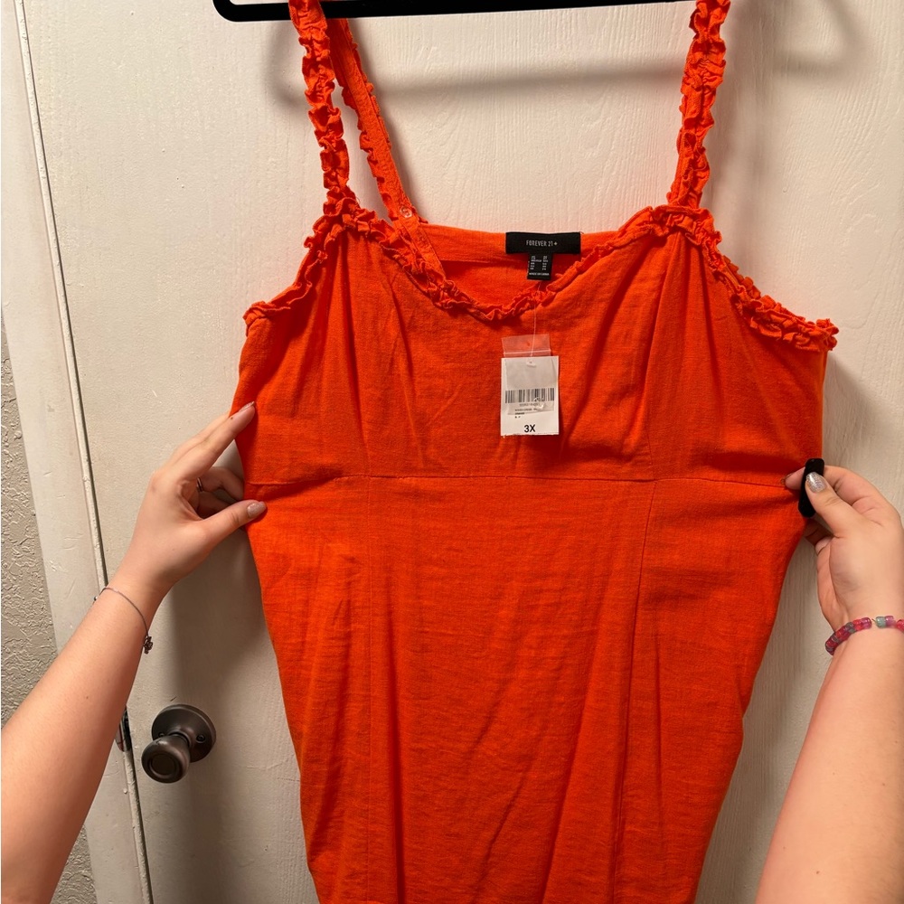 Short orange dress